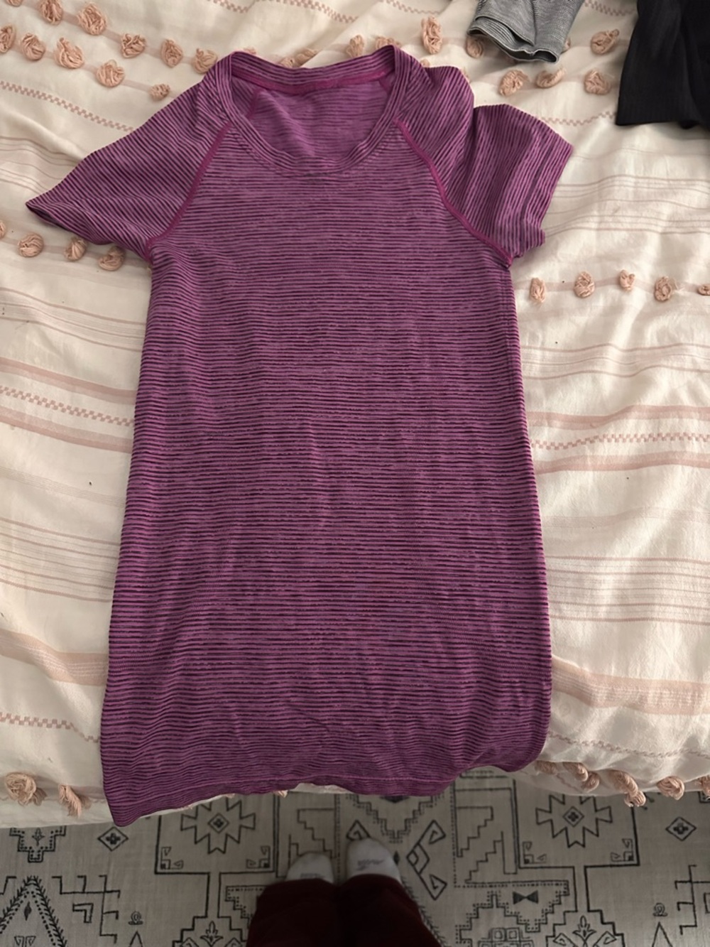 lululemon athletica Purple Striped Tank Top